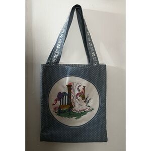 Cottage Core County Blue 1970s Tote Bag